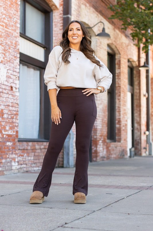 The Brandy Brown Flare with Pockets ShopCottonBelles The Brandy Brown Flare with Pockets ShopCottonBelles
