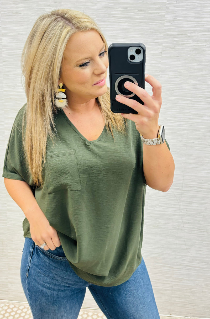 Jodie Olive Basic Blouse