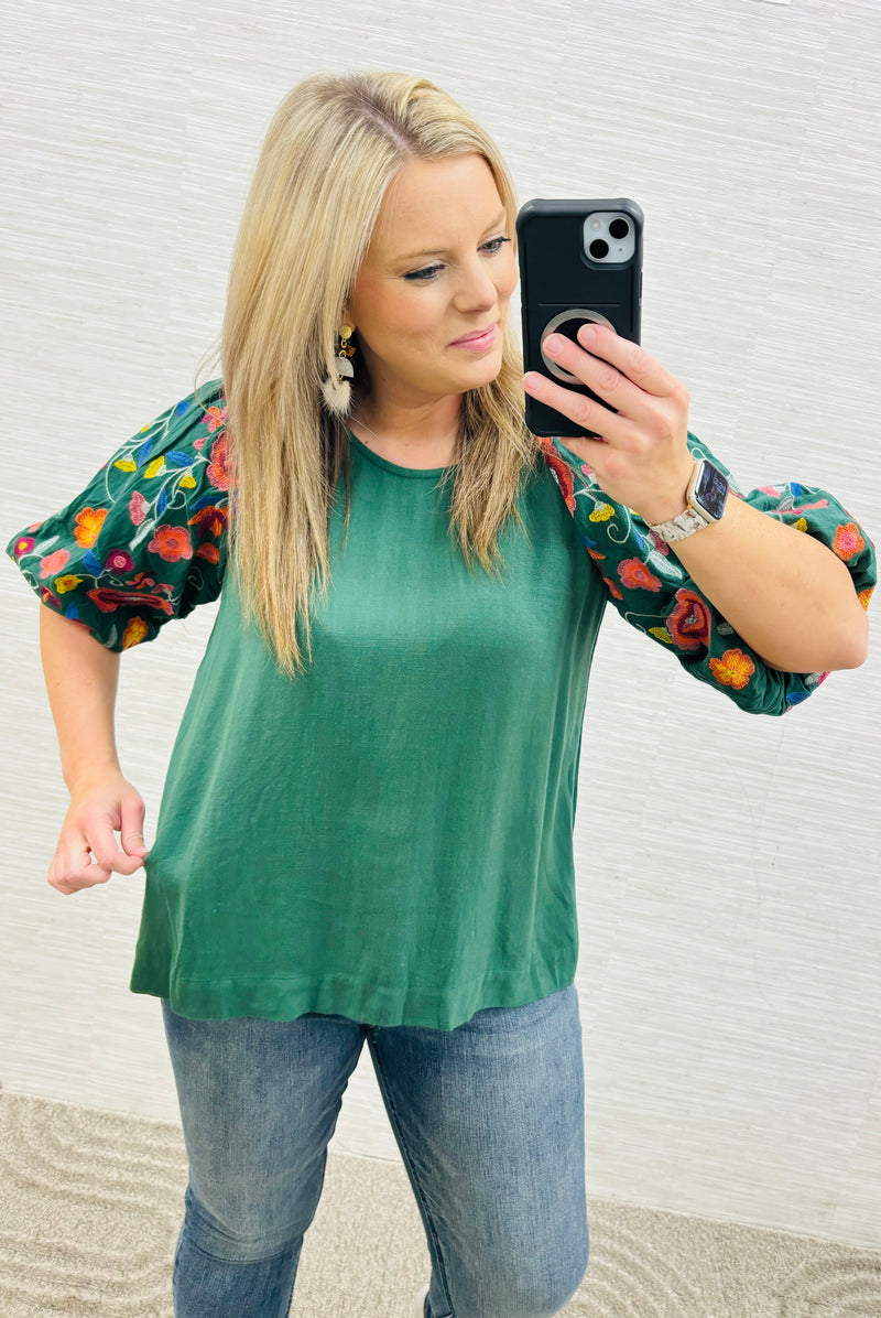 Forest Green Amelia Top