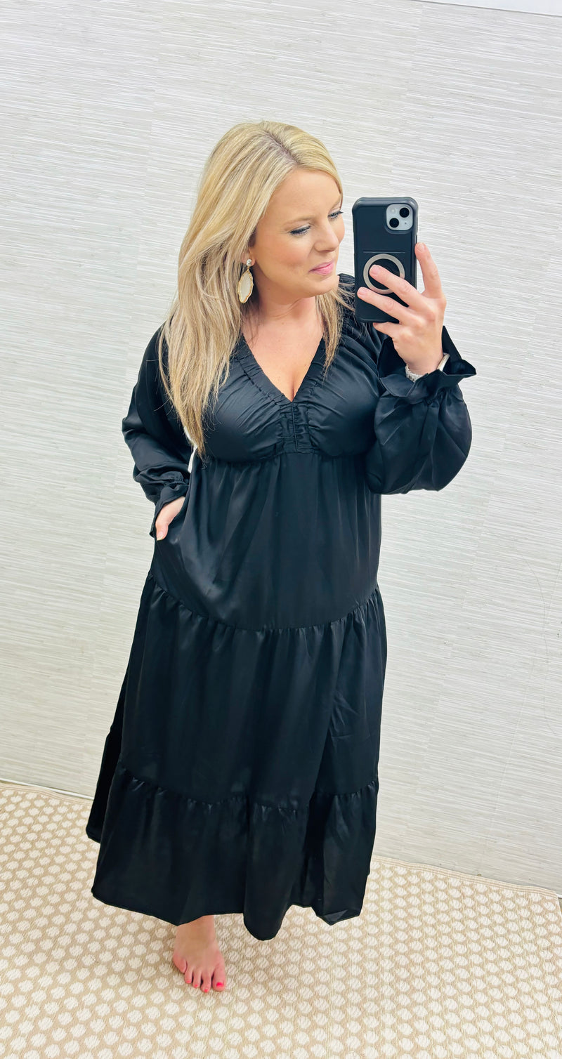 Classic Black Maxi Dress