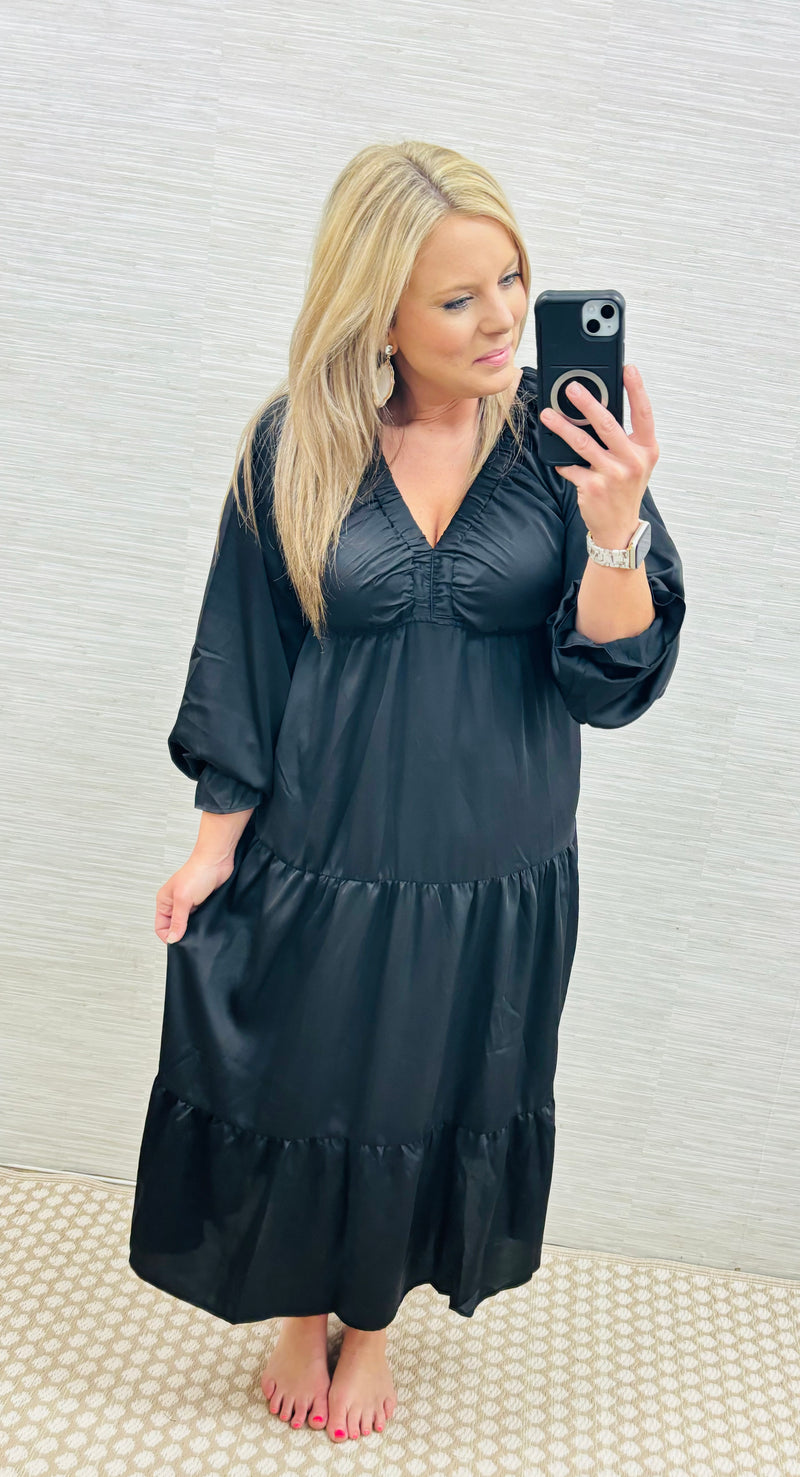 Classic Black Maxi Dress