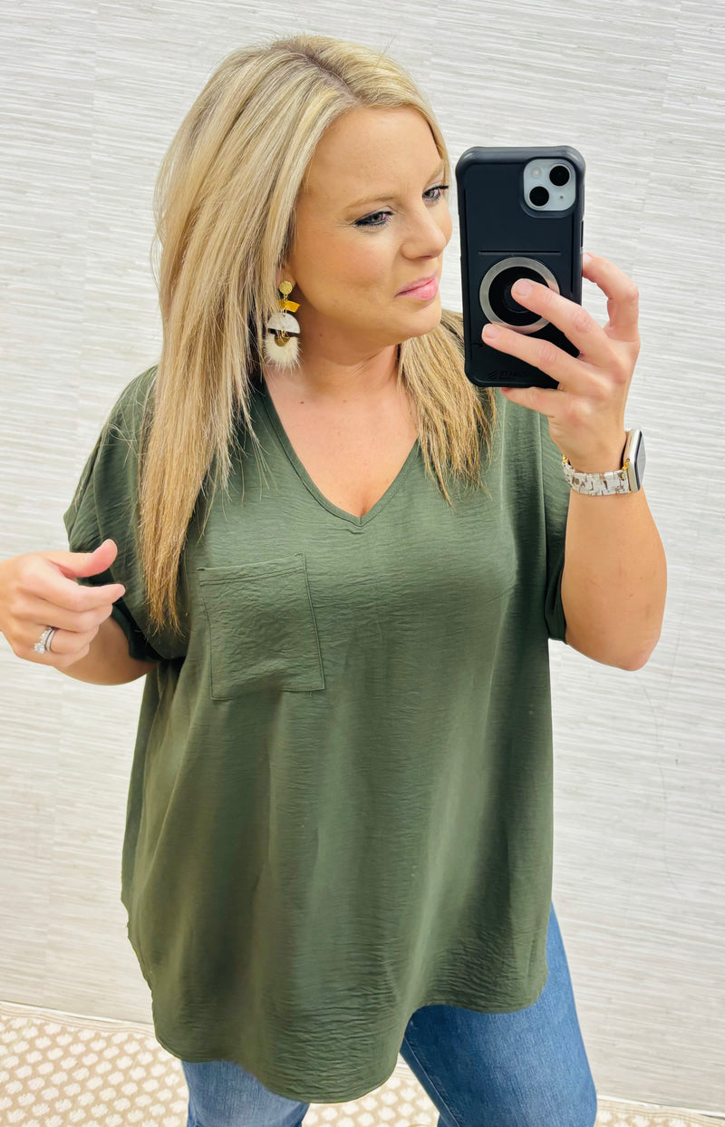 Jodie Olive Basic Blouse