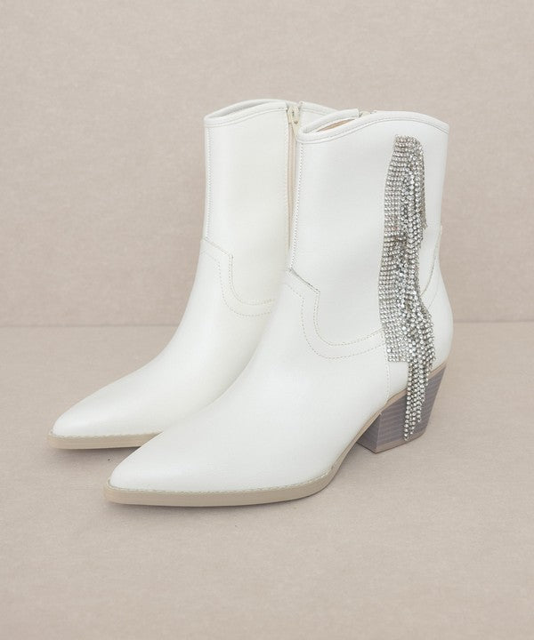 Oasis Society Rowan - Rhinestone Fringe Boot