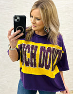 Purple/Gold End Zone Top