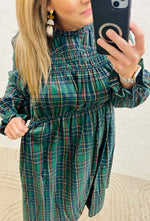 Green Plaid Holiday Dress