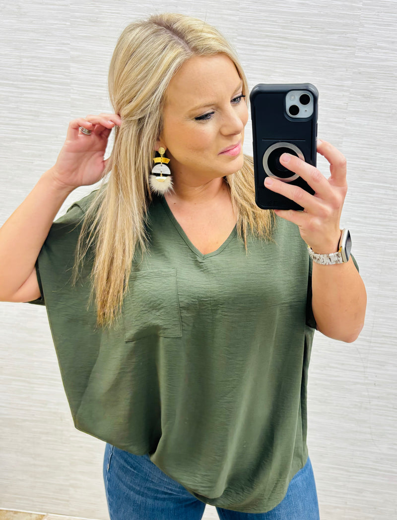 Jodie Olive Basic Blouse