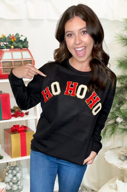 Ho Ho Ho Chenille Sweatshirt