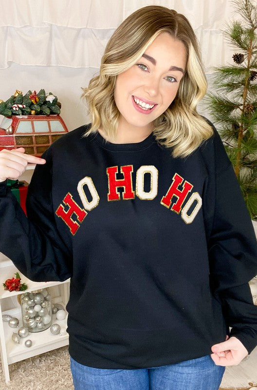 Ho Ho Ho Chenille Sweatshirt