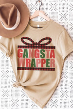 PLAID GANGSTA WRAPPER GRAPHIC TEE