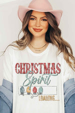 LOADING CHRISTMAS SPIRIT GRAPHIC PLUS SIZE TEE