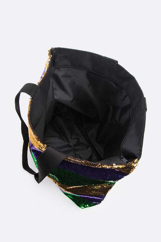 Mardi Gras Sequins Tote