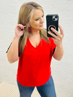 Red/Black Blouse