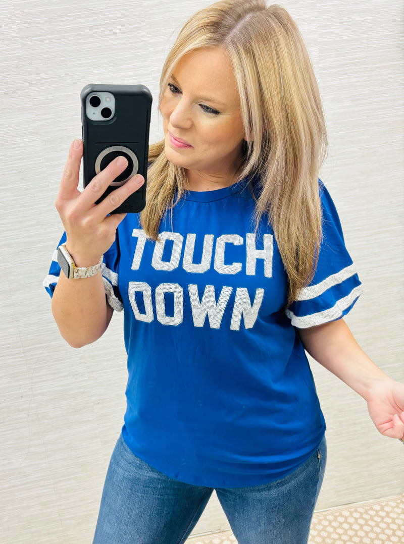 Blue - Touch Down Blouse