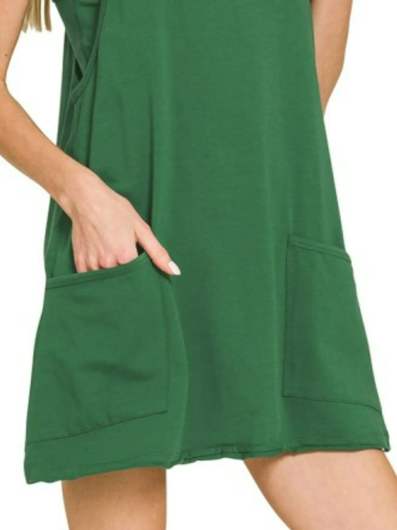 Zenana Cami Mini Dress with Built-in Romper Liner