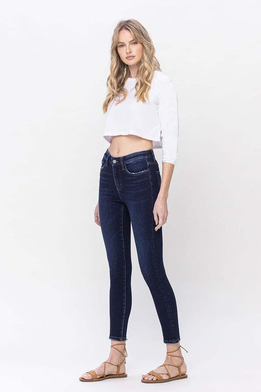 High Rise Ankle Skinny Jeans