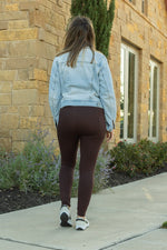 FULL LENGTH  Brown Solid Leggings