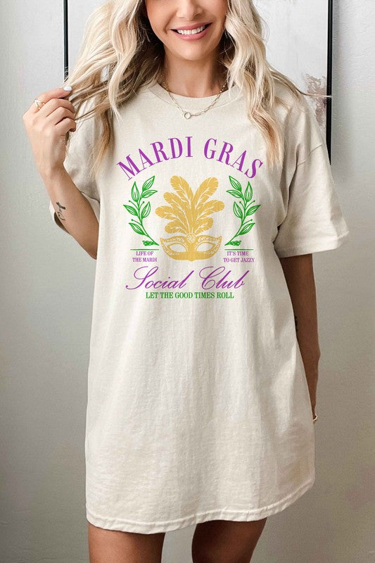 MARDI GRAS SOCIAL CLUB OVERSIZED TEE