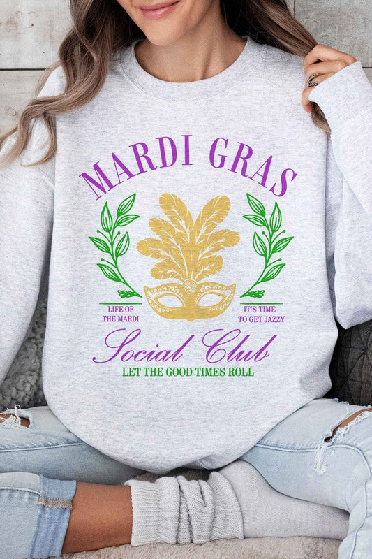 MARDI GRAS SOCIAL CLUB OVERSIZED SWEATSHIRT