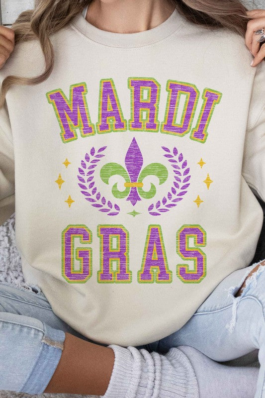 MARDI GRAS PARTY GRAPHIC SWEATSHIRT