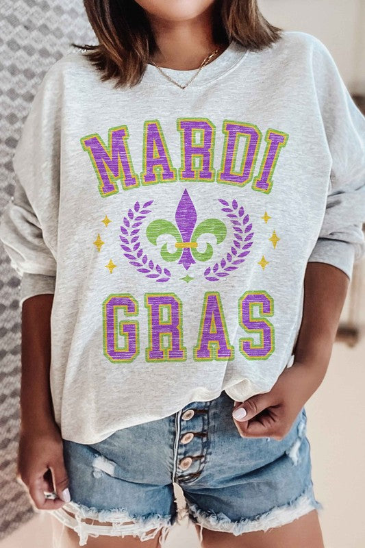 MARDI GRAS PARTY GRAPHIC SWEATSHIRT