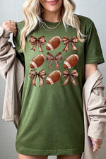 Coquette Football Bow Graphic Tee