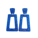 Avery Earrings - Blue Glitter