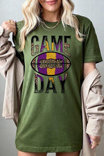 Game Day with Football Graphic Tee