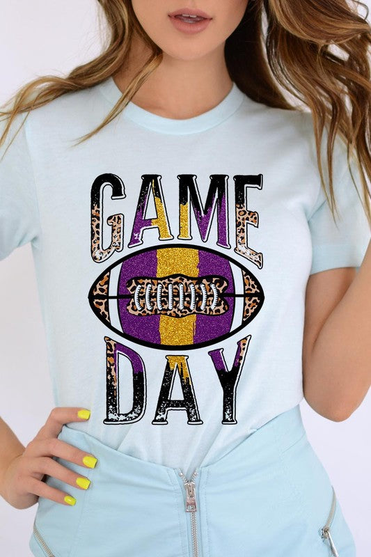 Game Day with Football Graphic Tee