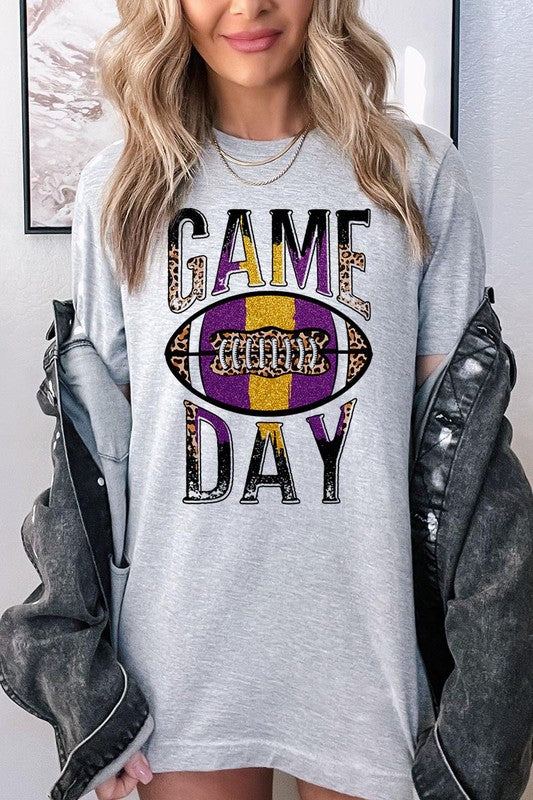 Game Day with Football Graphic Tee