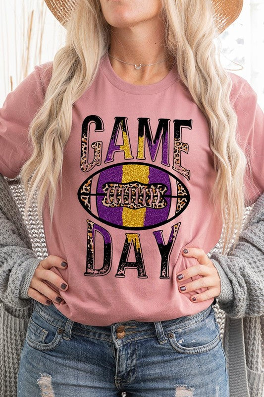 Game Day with Football Graphic Tee