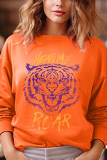 Hear Me Roar Tiger Graphic Fleece Sweatshirts