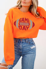 Game Day Football  Graphic Fleece Sweatshirts