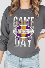 Game Day with Football Graphic Fleece Sweatshirts