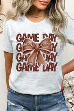 Game Day Football Bow Graphic Tee