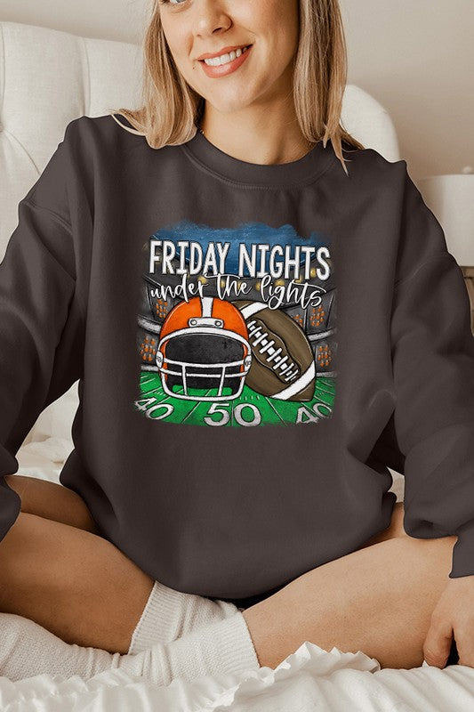 Gameday Orange Helmet Friday Nights Sweatshirt