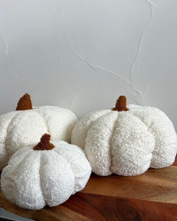 Pumpkin Fall boucle pillows, full pillow