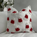 Santa Hat Throw Pillow Cover, 20x20 Tufted Design