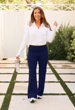 The Mila Navy Bootcut Leggings