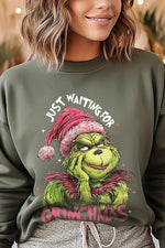 Just Waiting For Grinchmas Fleece Sweatshirts