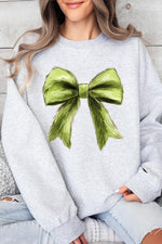 Grinchmas Coquette Bow Graphic Fleece Sweatshirts