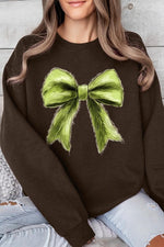 Grinchmas Coquette Bow Graphic Fleece Sweatshirts