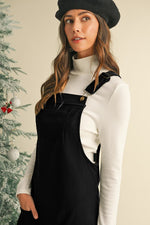 Corduroy Front Pockets Overall Dress