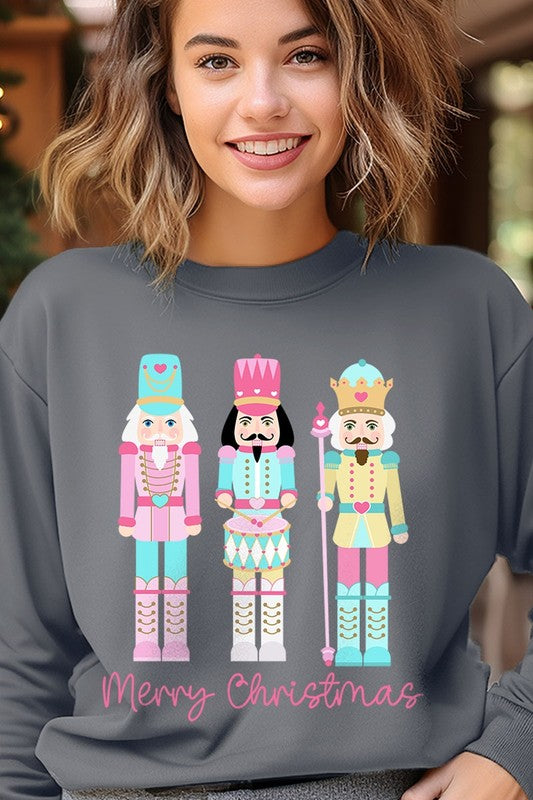 Christmas Nutcracker Graphic Fleece Sweatshirts