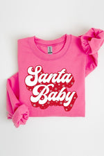 Santa Baby Graphic Fleece Sweatshirts