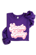 Santa Baby Graphic Fleece Sweatshirts