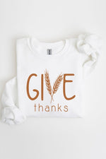 Give Thanks Graphic Fleece Sweatshirts