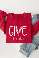 Give Thanks Graphic Fleece Sweatshirts