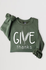 Give Thanks Graphic Fleece Sweatshirts