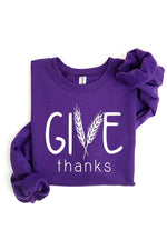 Give Thanks Graphic Fleece Sweatshirts