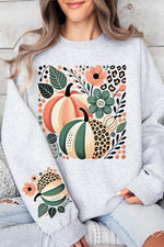 Boho Fall Leopard Pumpkins Graphic Sweatshirts